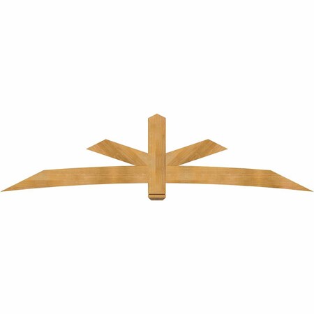 Ekena Millwork Alberta Rough Sawn Timber Gable Bracket, Western Red Cedar, 108"W x 27"H x 4"D x 6"F, 6/12 Pitch GBW108X27X0406ALB00RWR